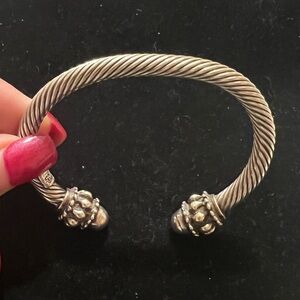 925 STERLING SILVER SOLID MEXICO TWIST CUFF BRACELET